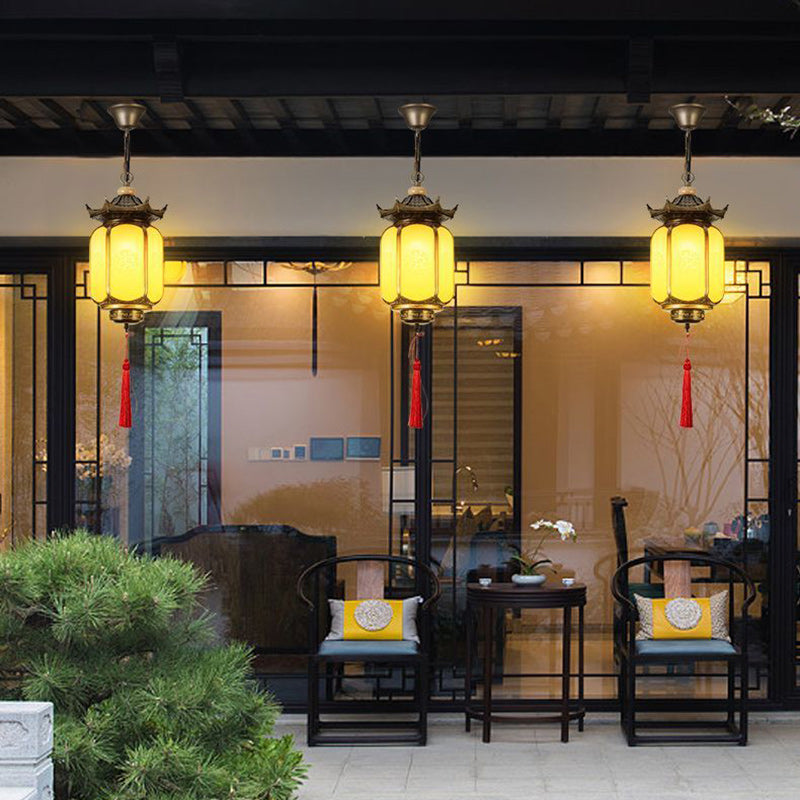 Chinese Gazebo Lantern Faux Dolomite Aluminum — PC / 110V-120V For US/CA