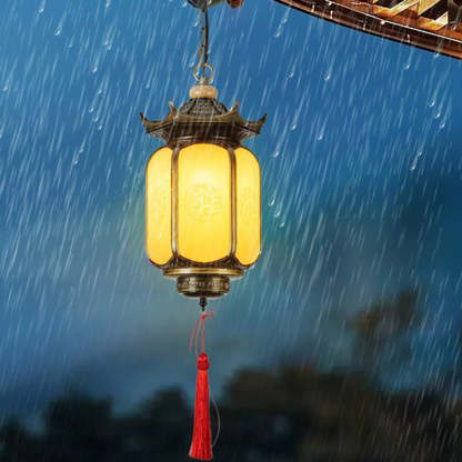Chinese Gazebo Lantern Faux Dolomite Aluminum