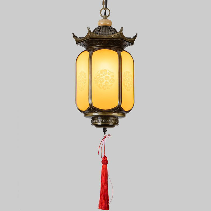 Chinese Gazebo Lantern Faux Dolomite Aluminum