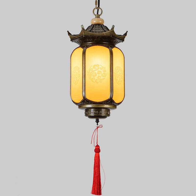 Chinese Gazebo Lantern Faux Dolomite Aluminum