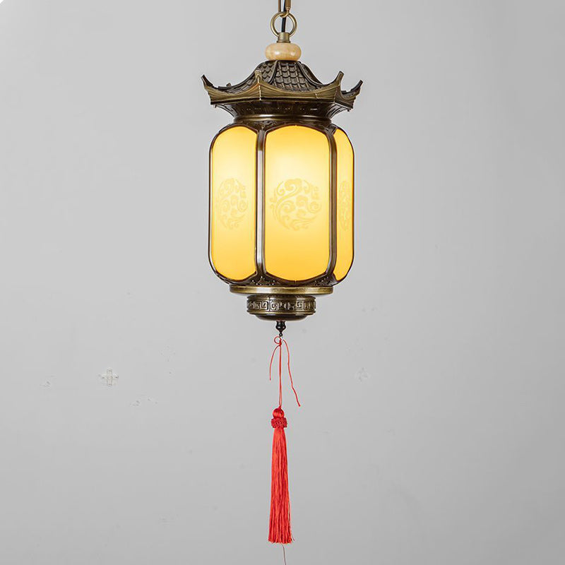 Chinese Gazebo Lantern Faux Dolomite Aluminum