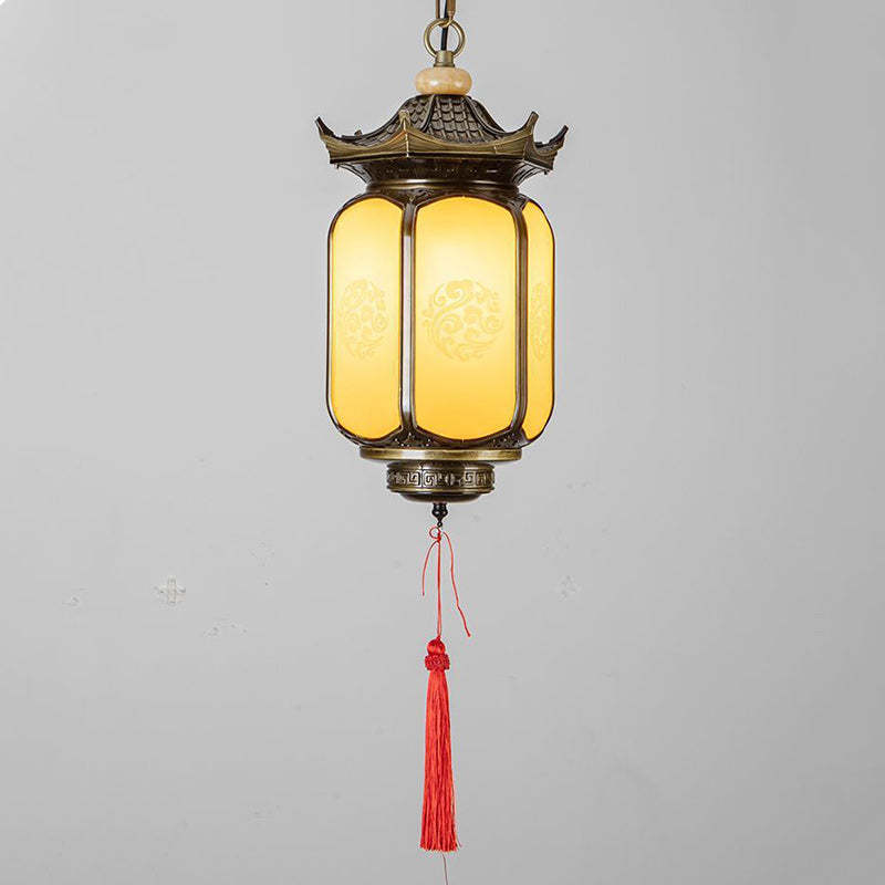 Chinese Gazebo Lantern Faux Dolomite Aluminum