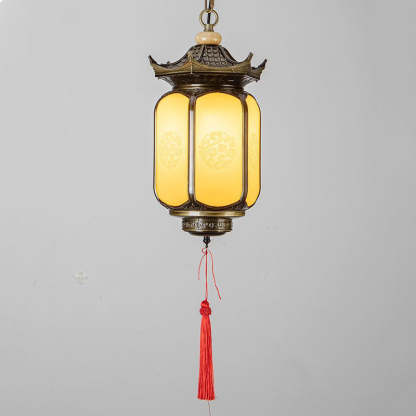 Chinese Gazebo Lantern Faux Dolomite Aluminum