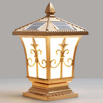 Lighom square column brass landscape lighting for garden
