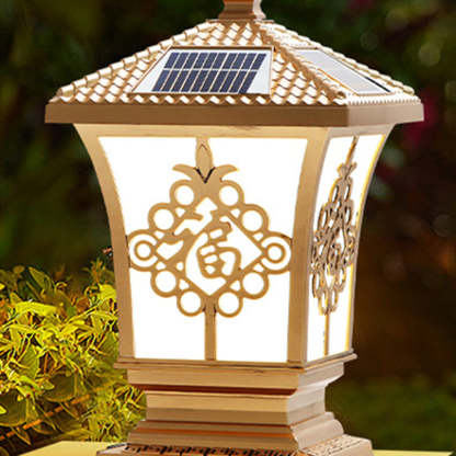Chinese column square brass landscape lighting