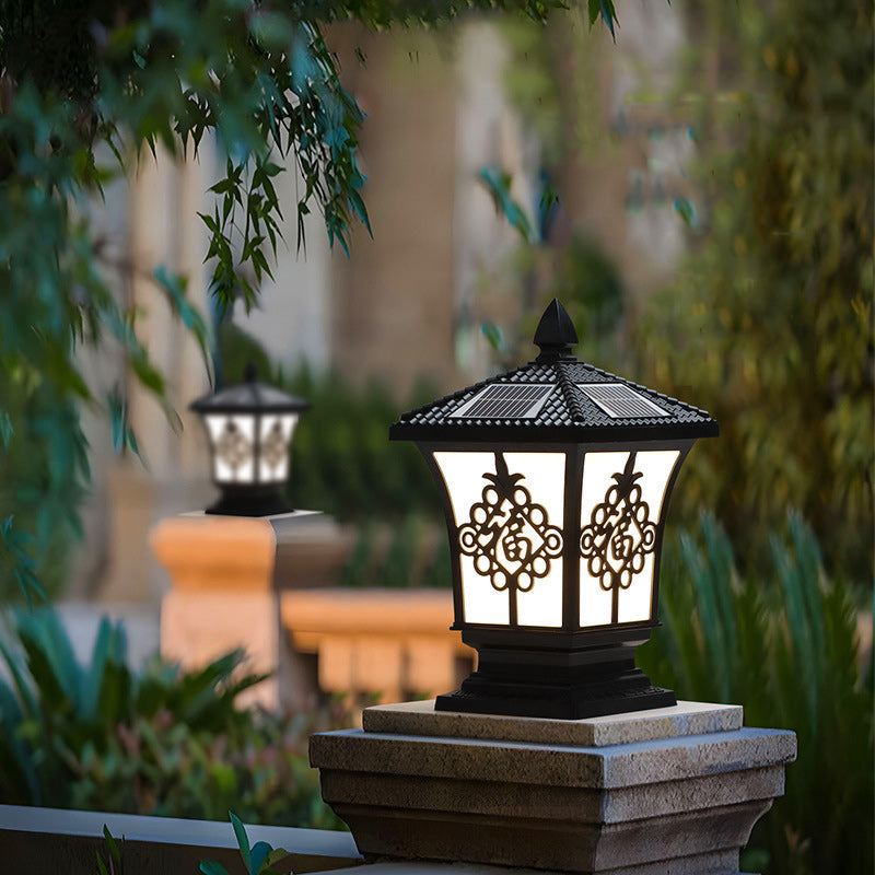 Chinese column square landscape lighting in brass