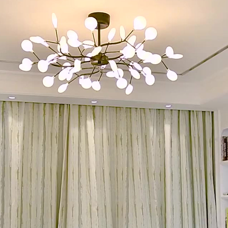 Nordic Round Branch Iron 45-Light Chandelier