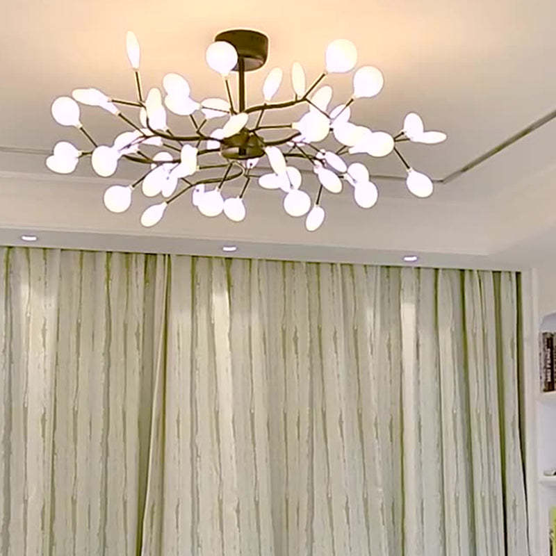Nordic Round Branch Iron 45-Light Chandelier