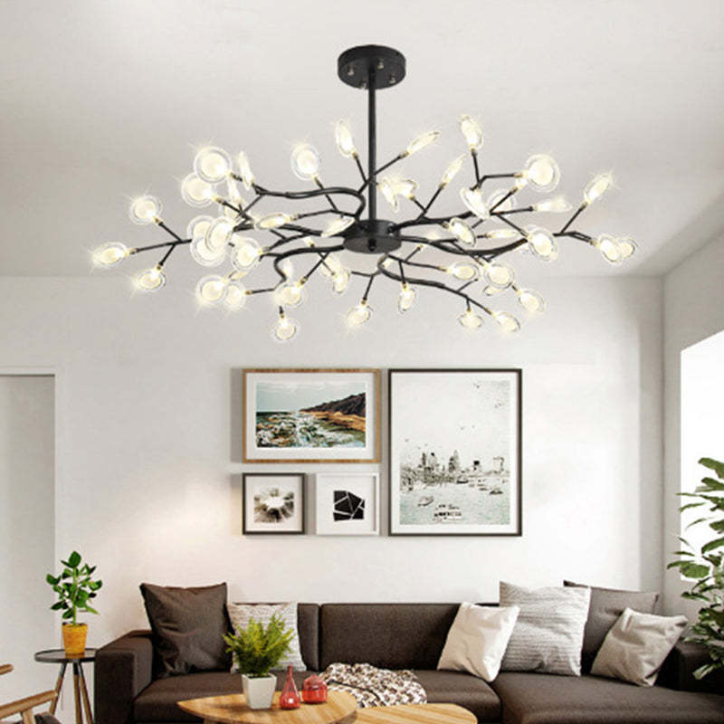 Nordic Round Branch Iron 45-Light Chandelier