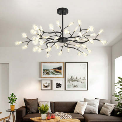 Nordic Round Branch Iron 45-Light Chandelier