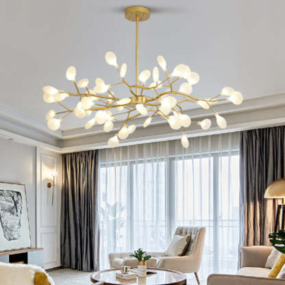 Nordic Round Branch Iron 45-Light Chandelier
