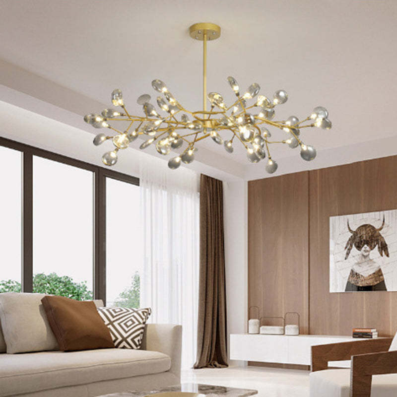 Nordic Round Branch Iron 45-Light Chandelier