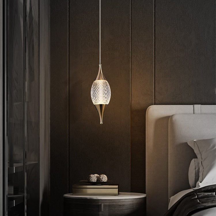 Modern Teardrop Crystal Aluminum LED Pendant Light