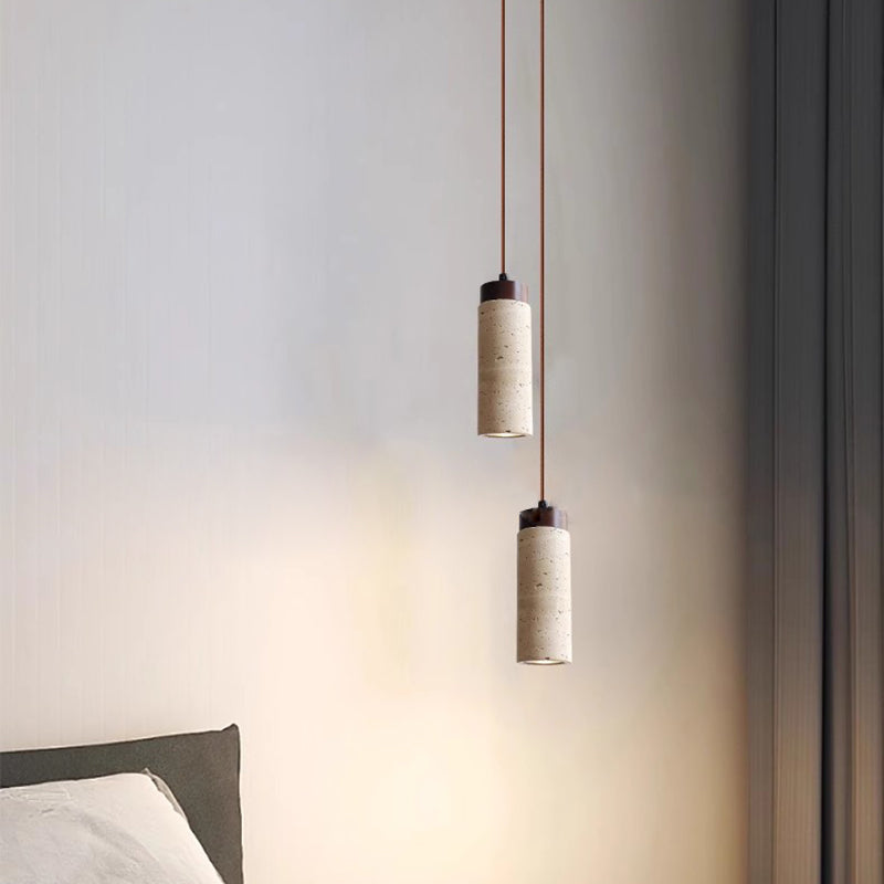 Japanese Yellow Travertine Pendant Light