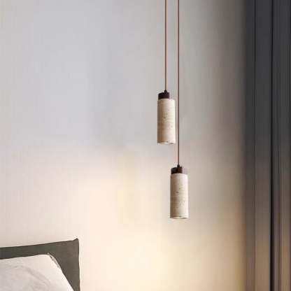 Japanese Yellow Travertine Pendant Light