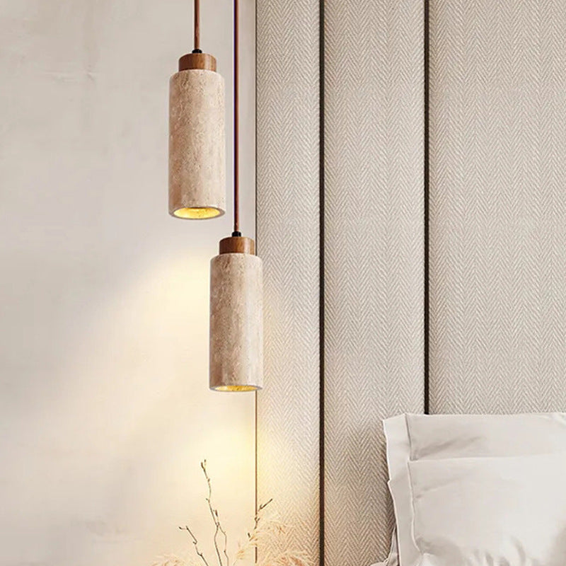 Japanese Yellow Travertine Pendant Light