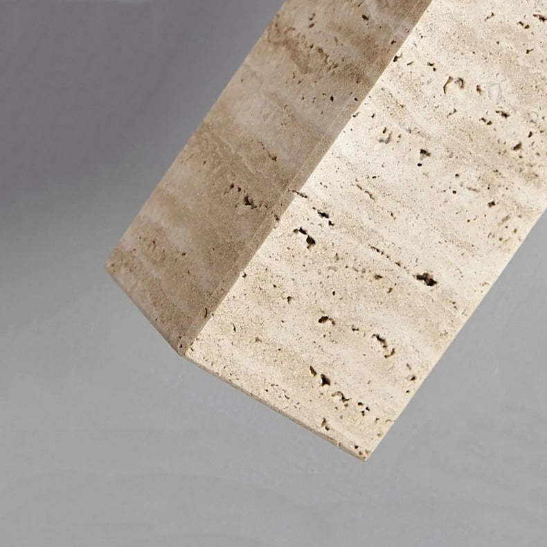 Japanese Yellow Travertine Pendant Light