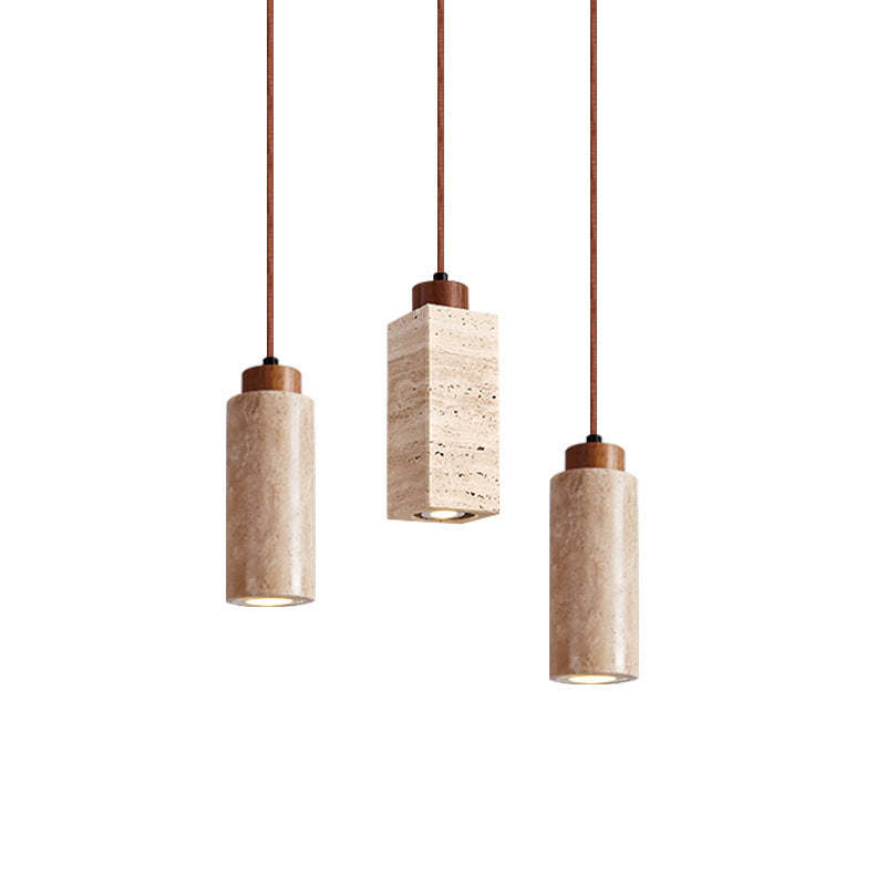 Japanese Yellow Travertine Pendant Light