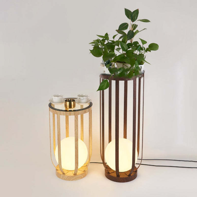 Minimalist Skeleton Globe Iron Landscape Light