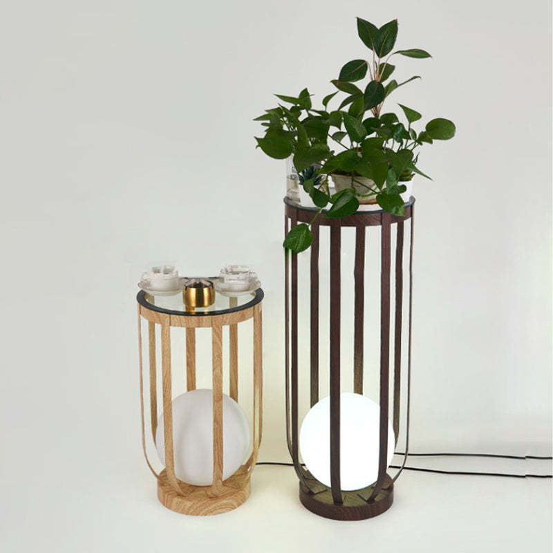Minimalist Skeleton Globe Iron Landscape Light