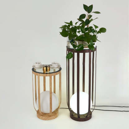 Minimalist Skeleton Globe Iron Landscape Light