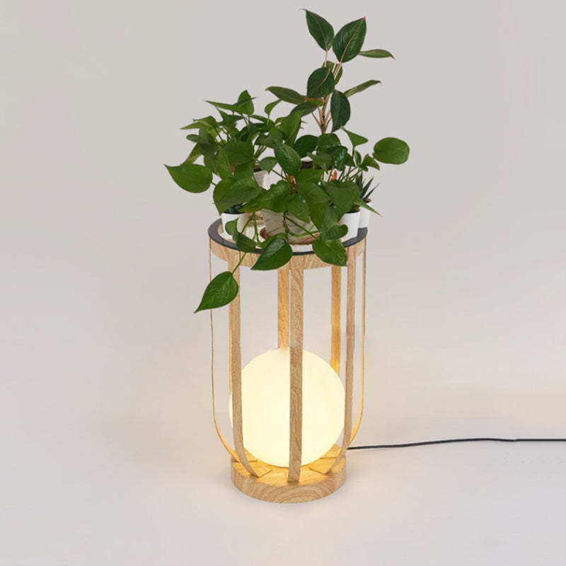 Minimalist Skeleton Globe Iron Landscape Light