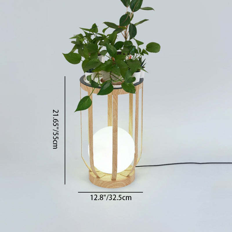 Minimalist Skeleton Globe Iron Landscape Light