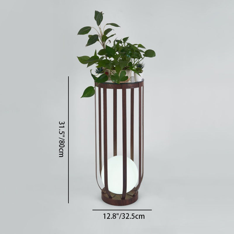 Minimalist Skeleton Globe Iron Landscape Light
