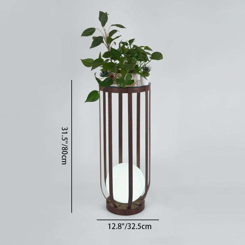 Minimalist Skeleton Globe Iron Landscape Light