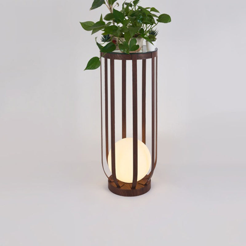 Minimalist Skeleton Globe Iron Landscape Light