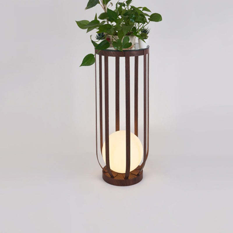 Minimalist Skeleton Globe Iron Landscape Light