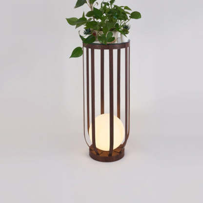 Minimalist Skeleton Globe Iron Landscape Light