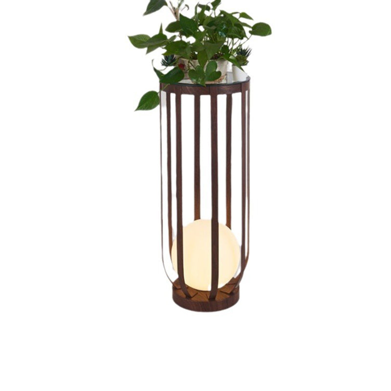 Minimalist Skeleton Globe Iron Landscape Light