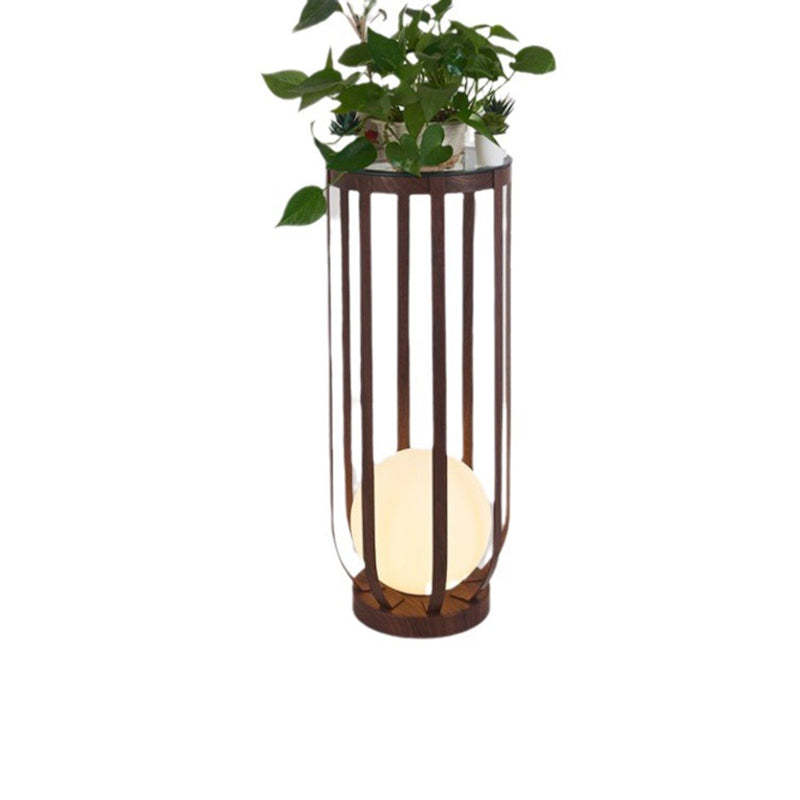 Minimalist Skeleton Globe Iron Landscape Light