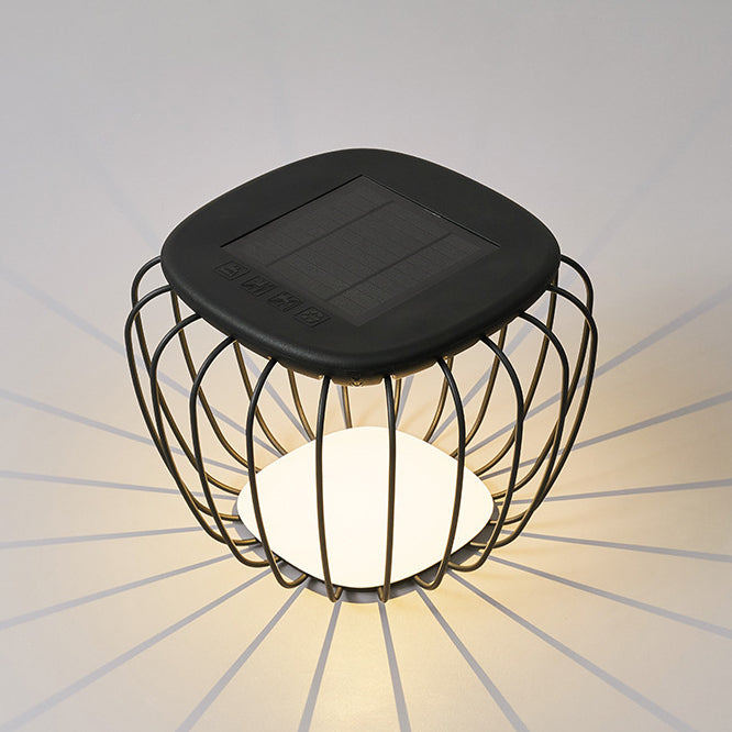 Minimalist Hollow Square Solar Iron LED Landscape Light
