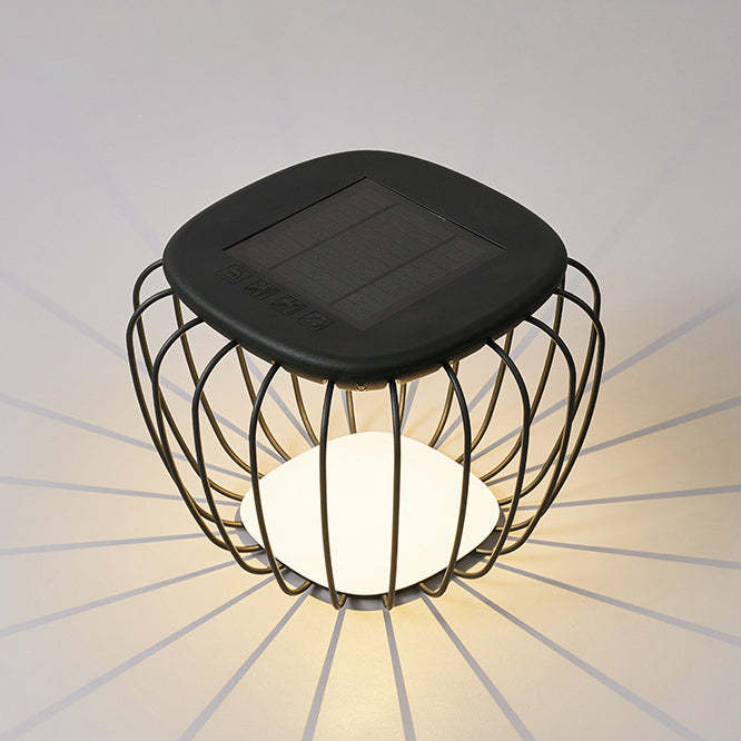 Minimalist Hollow Square Solar Iron LED Landscape Light