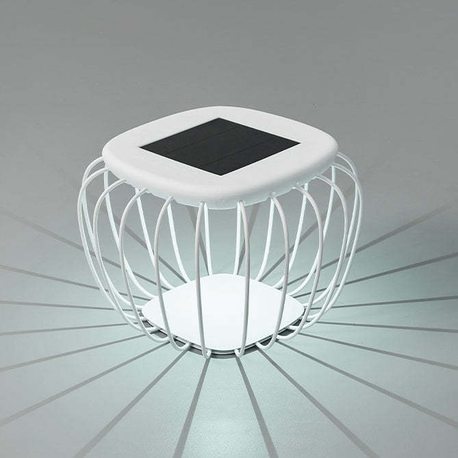 Minimalist Hollow Square Solar Iron LED Landscape Light