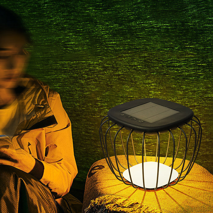 Minimalist Hollow Square Solar Iron LED Landscape Light