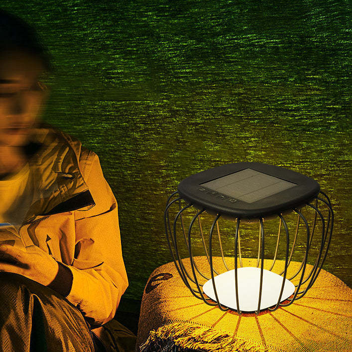 Minimalist Hollow Square Solar Iron LED Landscape Light