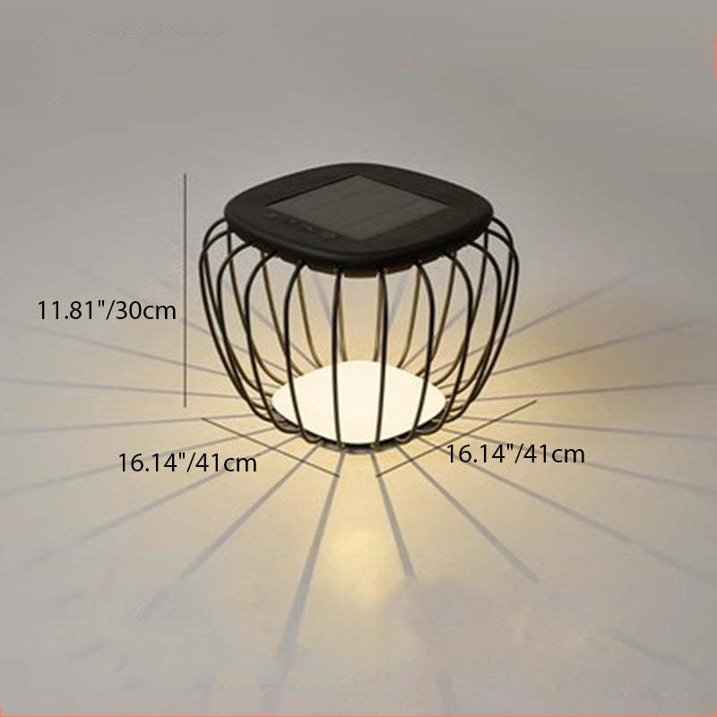 Minimalist Hollow Square Solar Iron LED Landscape Light
