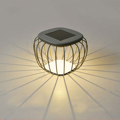 Minimalist Hollow Square Solar Iron LED Landscape Light