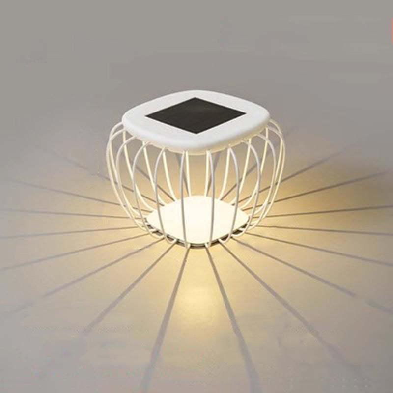 Minimalist Hollow Square Solar Iron LED Landscape Light