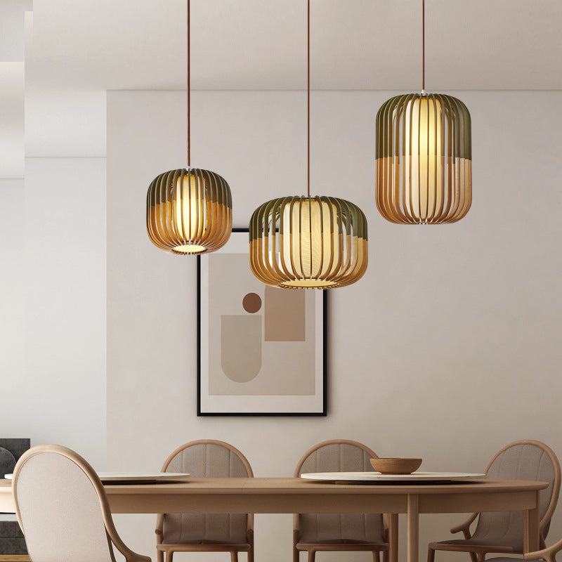 Scandinavian Lantern Hollow Fabric Pendant Light