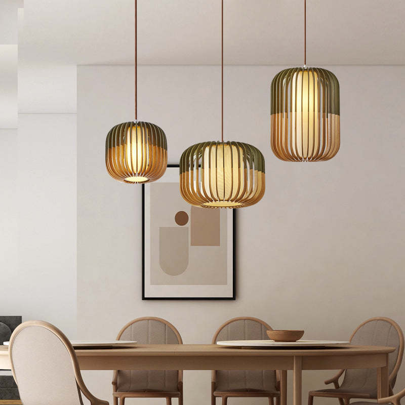 Scandinavian Lantern Hollow Fabric Pendant Light