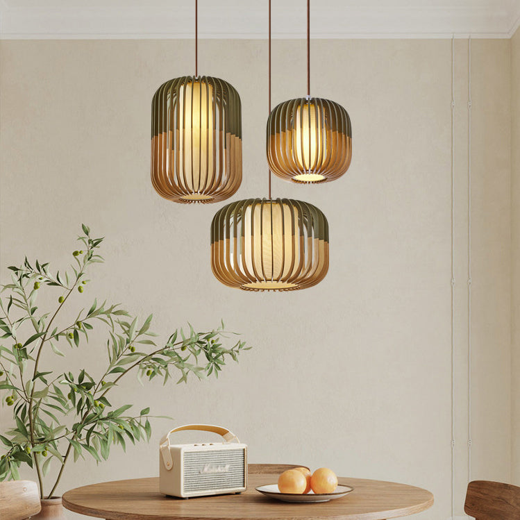 Scandinavian Lantern Hollow Fabric Pendant Light