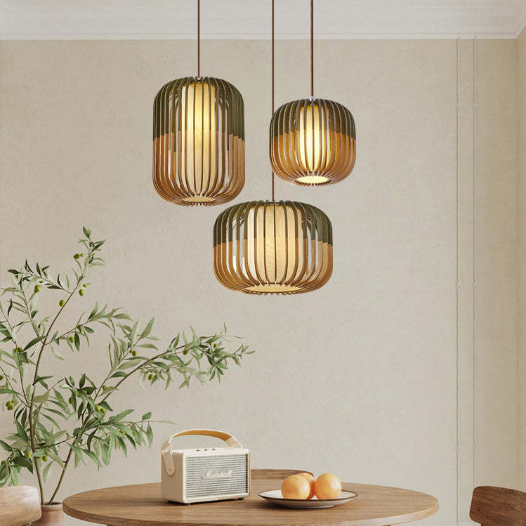 Scandinavian Lantern Hollow Fabric Pendant Light
