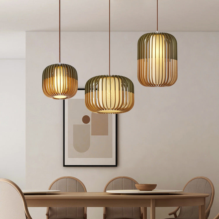 Scandinavian Lantern Hollow Fabric Pendant Light