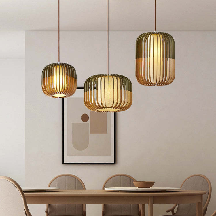 Scandinavian Lantern Hollow Fabric Pendant Light