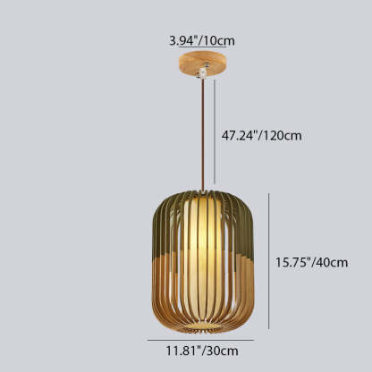 Scandinavian Lantern Hollow Fabric Pendant Light