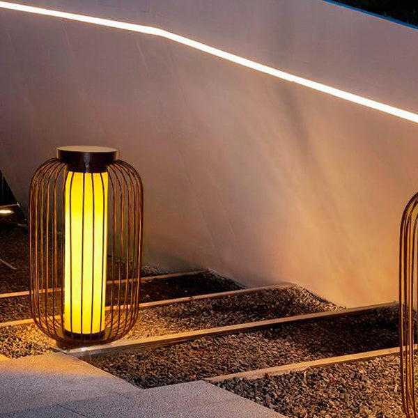 Chinese Birdcage Faux Dolomite Landscape Light